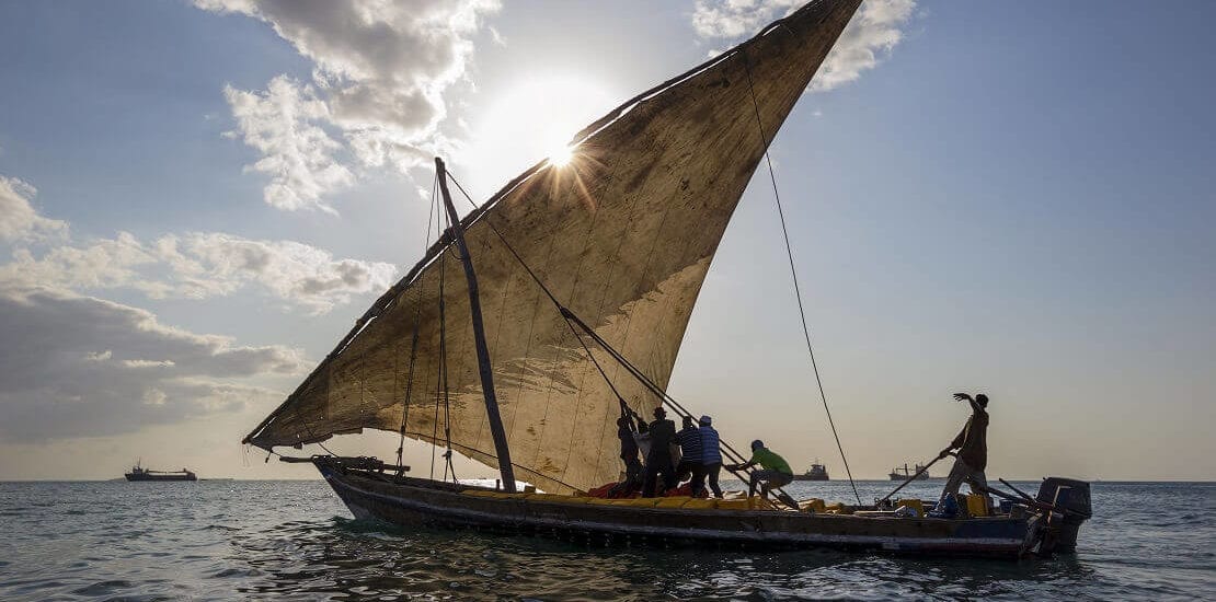 Historisches Segeln auf Dauen auf Sansibar