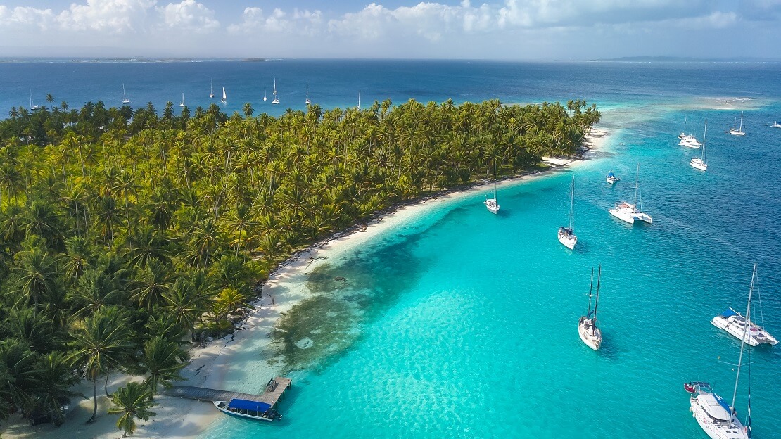 Segelboote vor San Blas