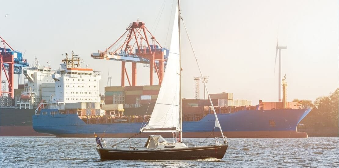 Segeln auf der Elbe heißt „Immer Tide mit“