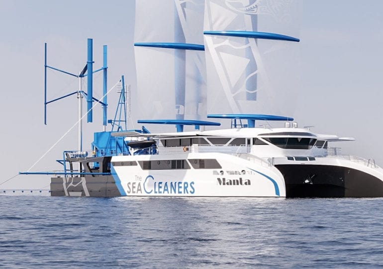 Manta – Wie ein Öko-Katamaran das Meer von Plastikmüll befreien soll